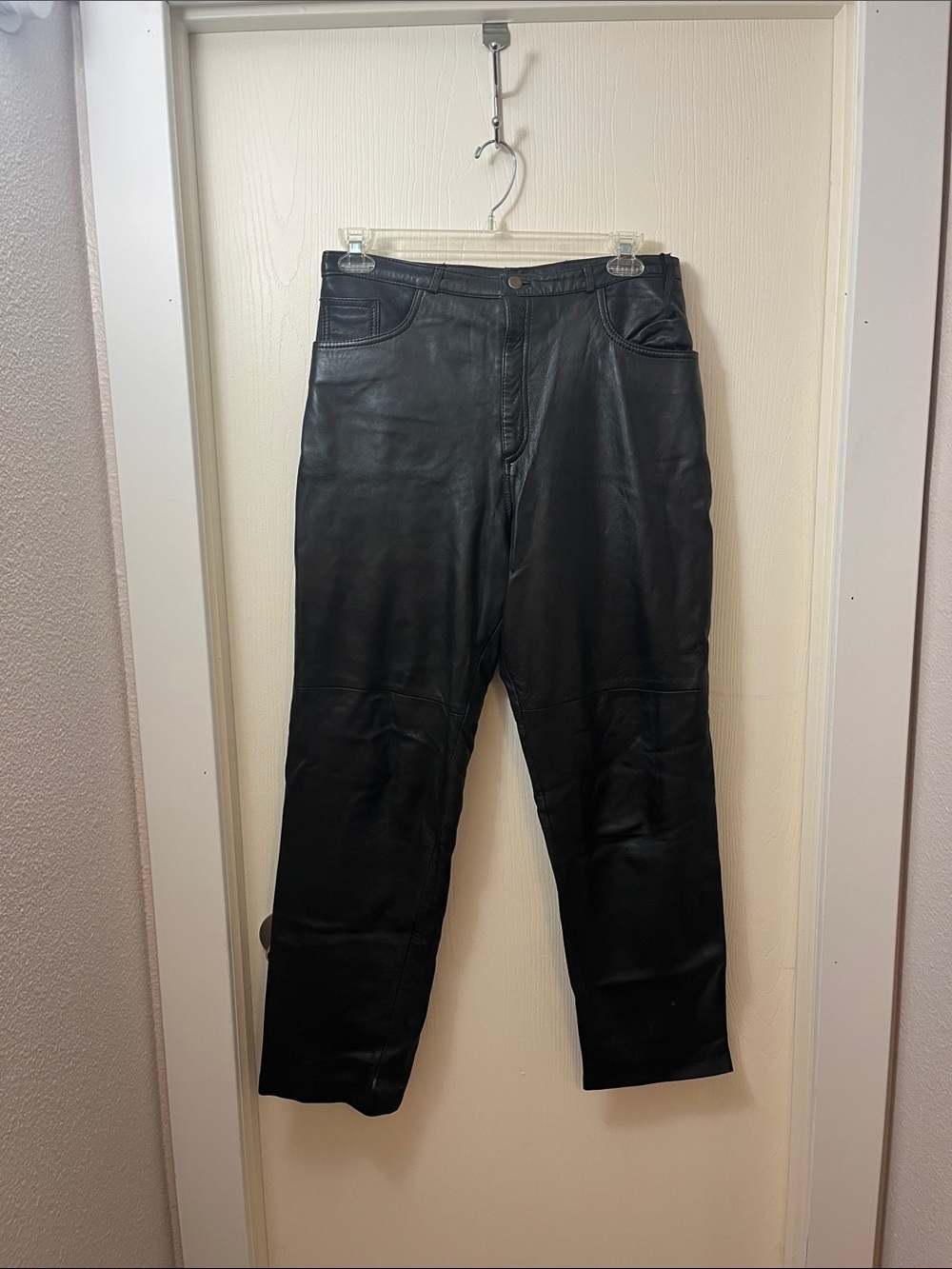Vintage Men's Black Leather pants Echtes Leder brand